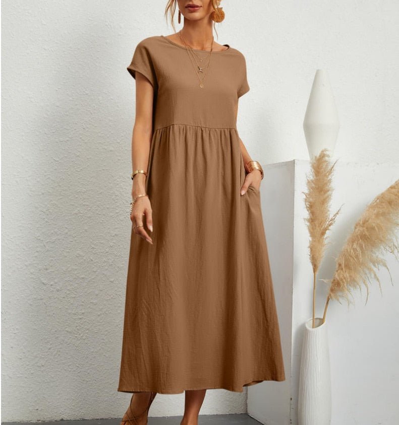 Airy Cotton Midi Sundress | ventumra