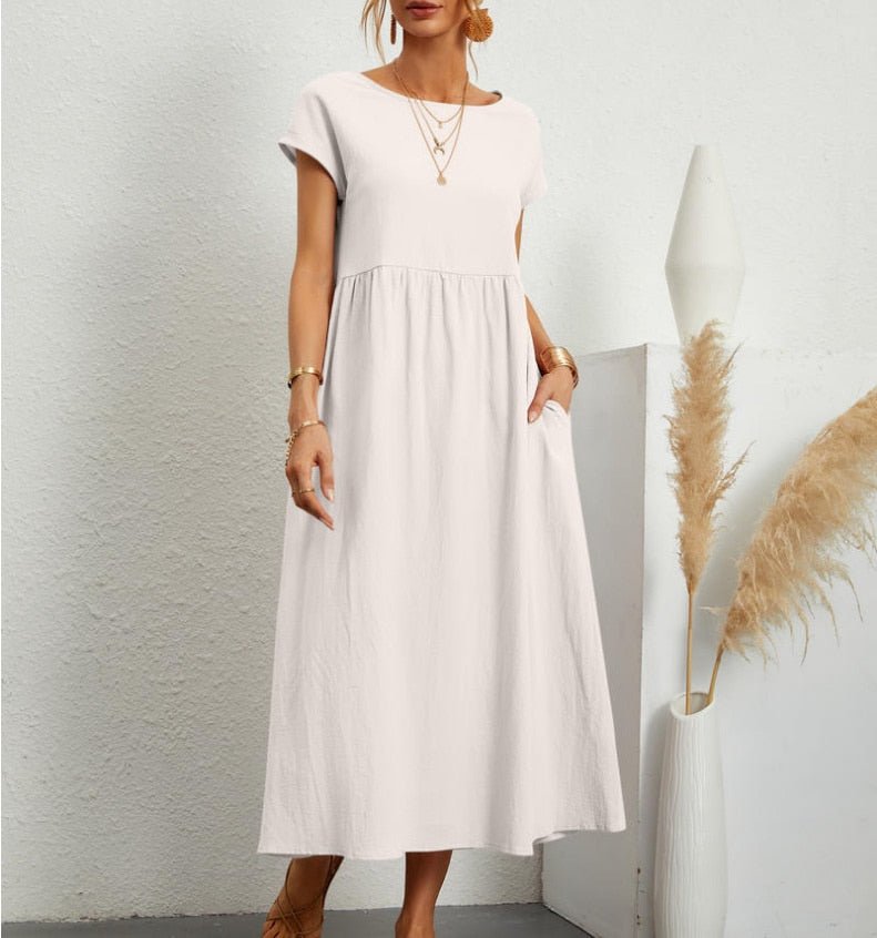 Airy Cotton Midi Sundress | ventumra