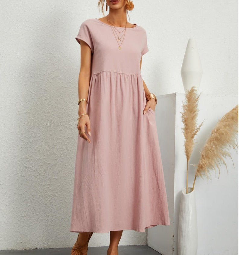 Airy Cotton Midi Sundress | ventumra