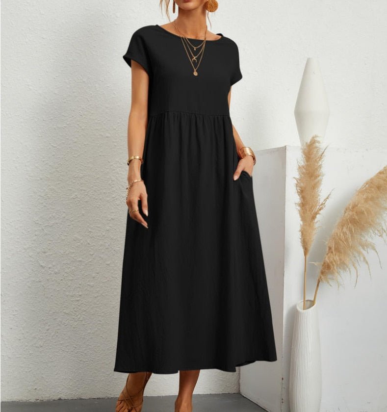 Airy Cotton Midi Sundress | ventumra