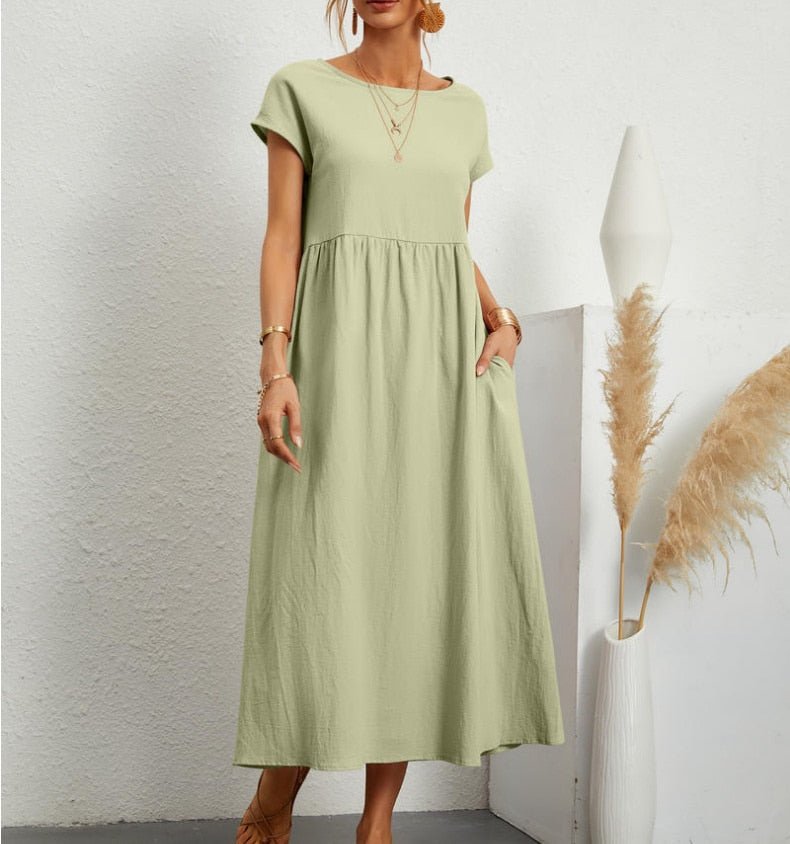 Airy Cotton Midi Sundress | ventumra