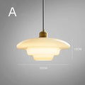 Ardelle | Ivory Glass Pendant Light In Mid-Century Style