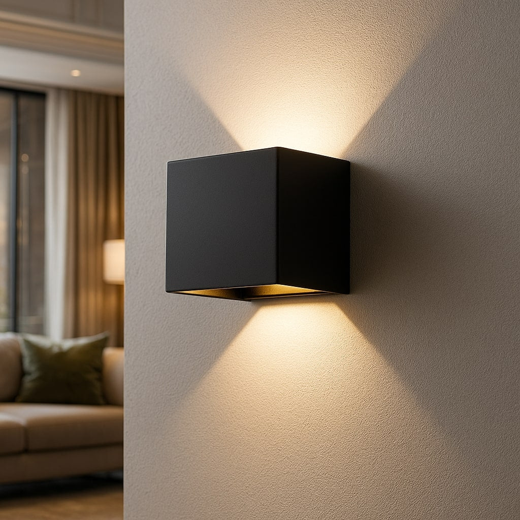 GlowCube Cordless Wall Lamp — Sensor, Rechargeable Battery