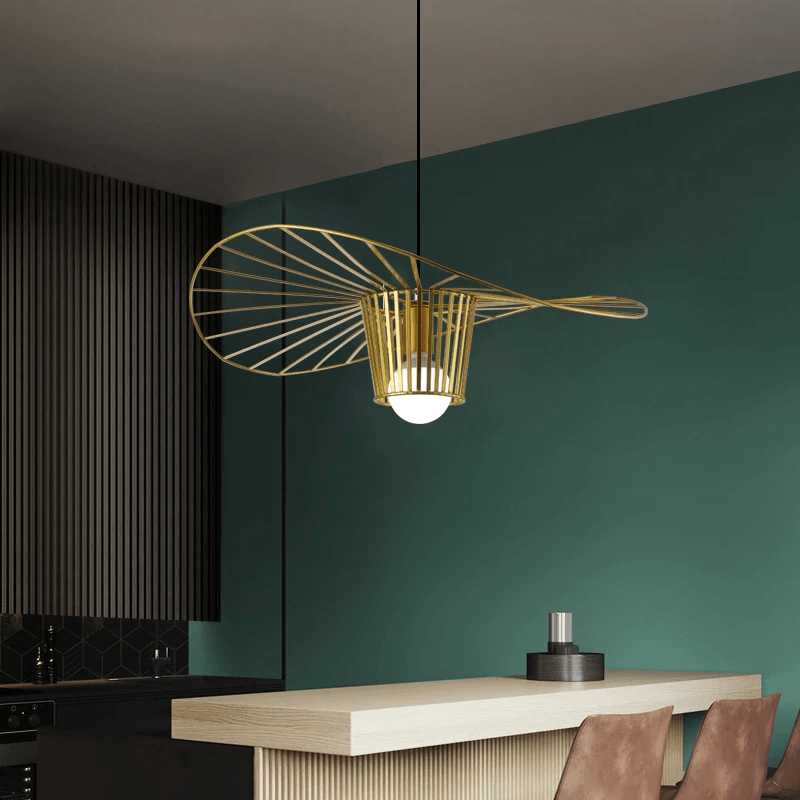 Solara Straw Hat Minimalist Pendant Light for Home Decor