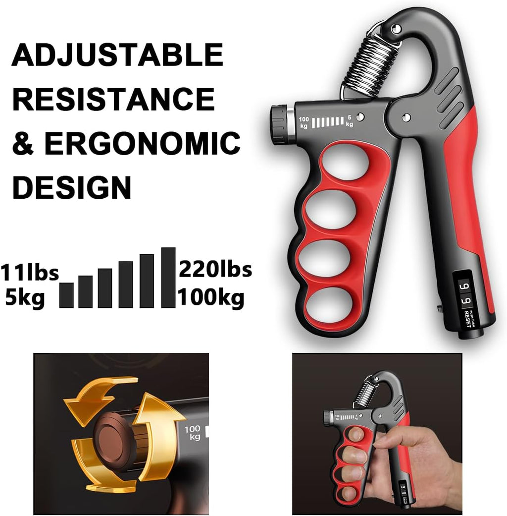 SteelGrip Adjustable Forearm & Grip Strengthener — Up to 100 kg