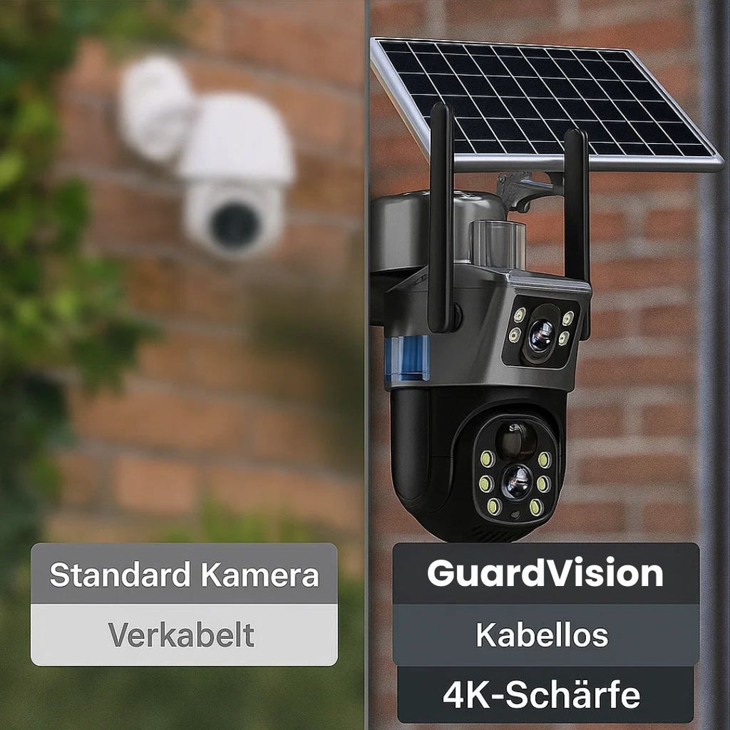 Caméra de sécurité extérieure WiFi solaire GuardVision 4K