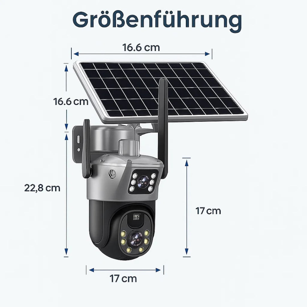 Caméra de sécurité extérieure WiFi solaire GuardVision 4K
