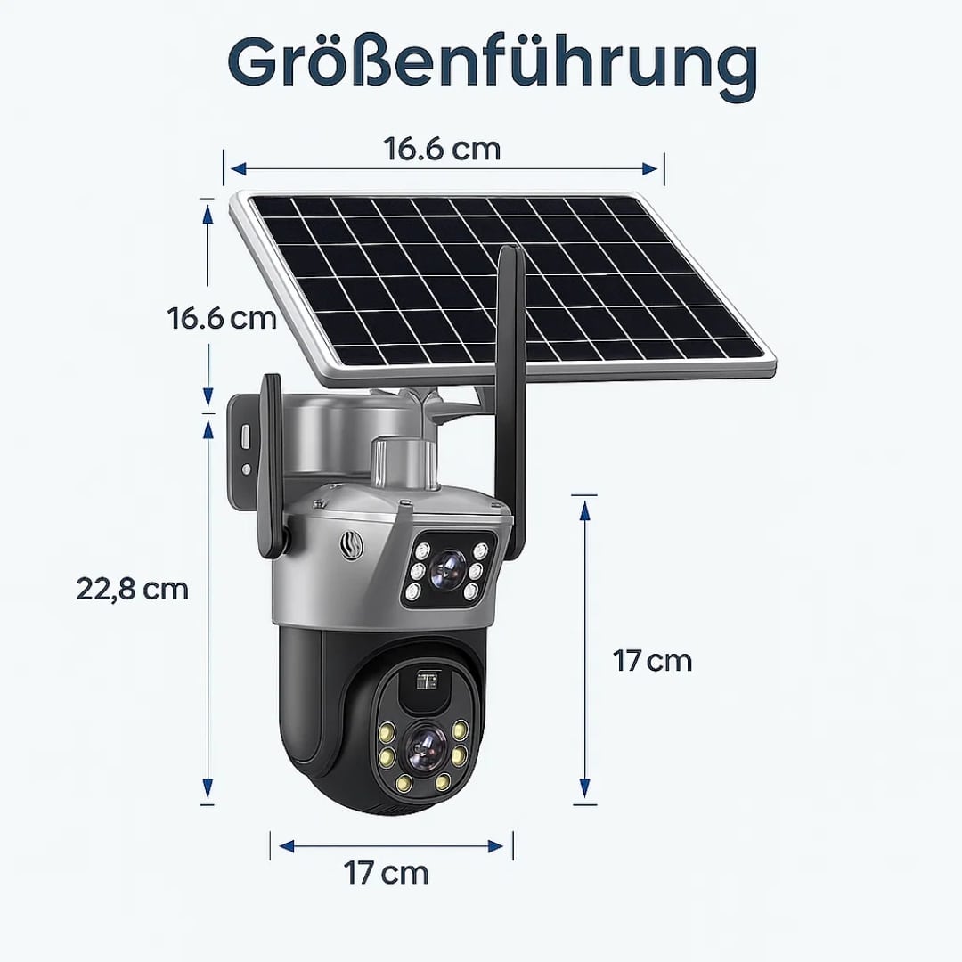 Caméra de sécurité extérieure WiFi solaire GuardVision 4K