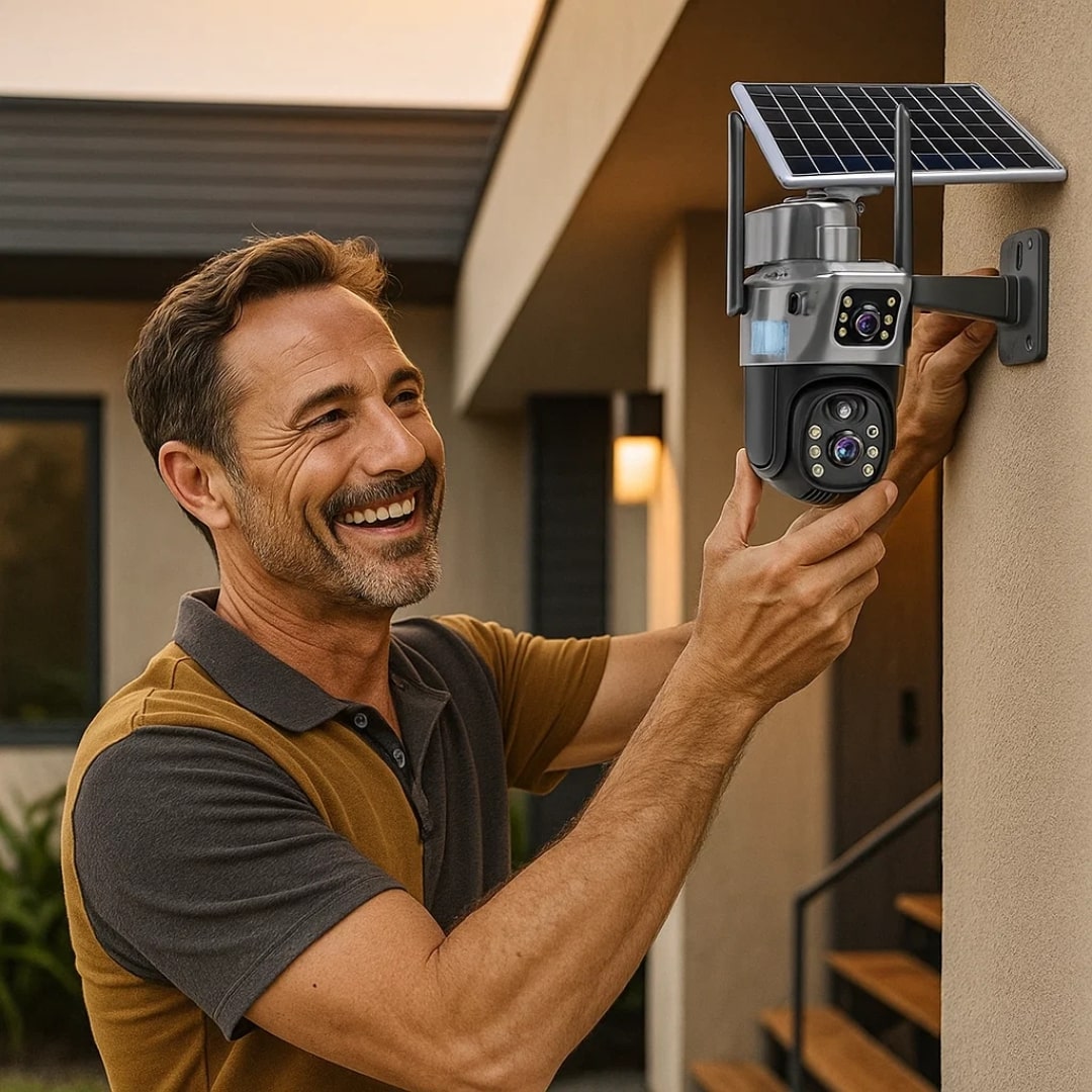 Caméra de sécurité extérieure WiFi solaire GuardVision 4K