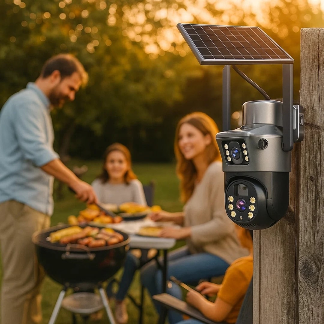 Caméra de sécurité extérieure WiFi solaire GuardVision 4K