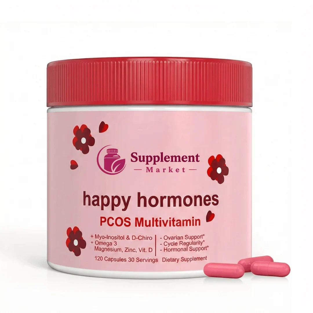 Multivitaminico Happy Hormones per la PCOS: equilibrio ormonale naturale e benessere del ciclo