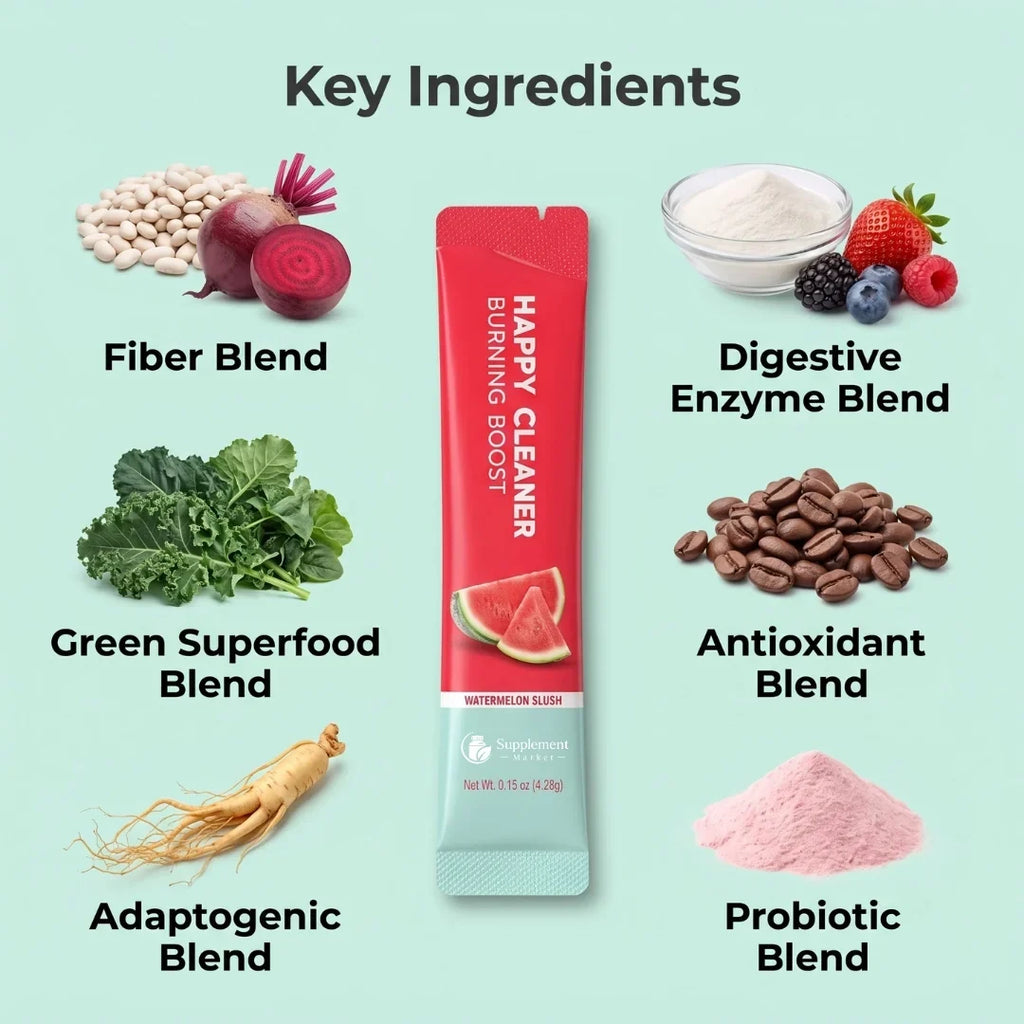Polvere prebiotica Happy Cleaner: depurazione intestinale all’anguria e regolarità intestinale