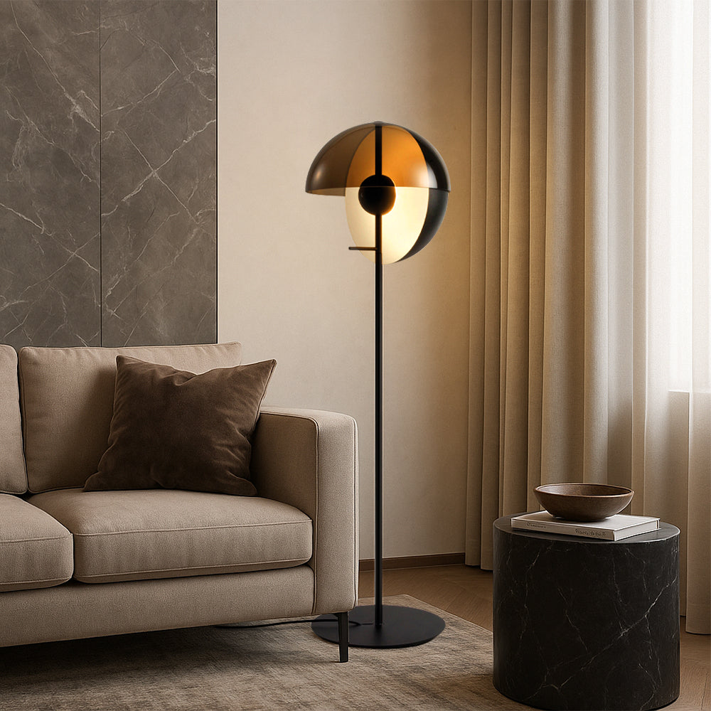 Lumoria Glass Floor Lamp With Elegant Transparent Design