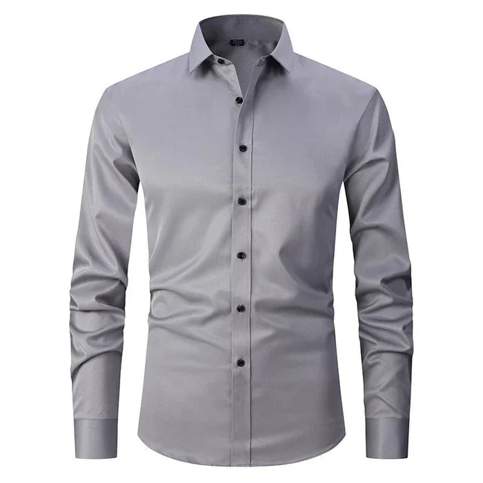 Men's Wrinkle-Free Stretch Dress Shirt | ventumra