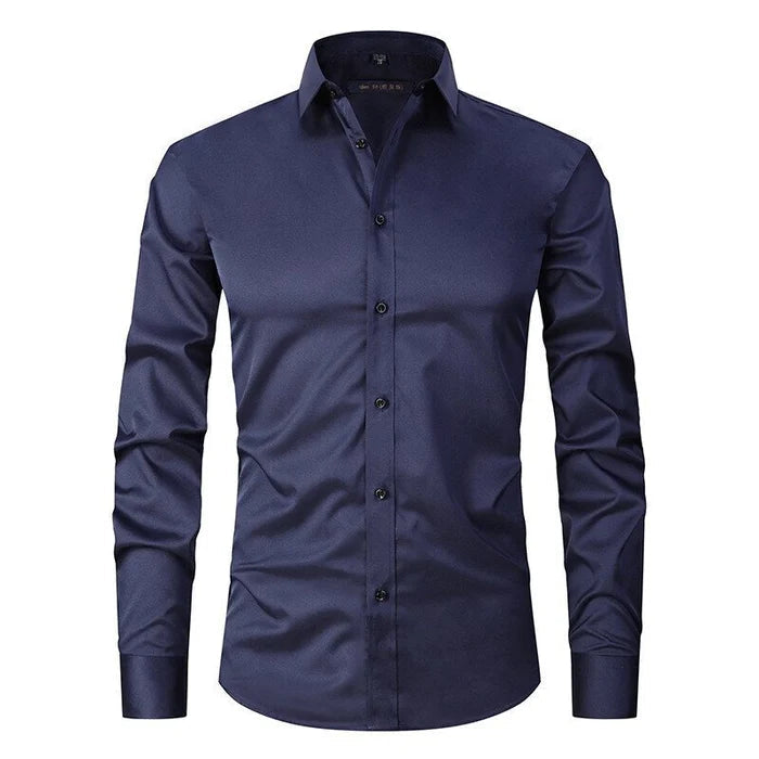 Men's Wrinkle-Free Stretch Dress Shirt | ventumra