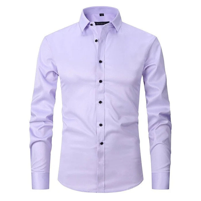 Men's Wrinkle-Free Stretch Dress Shirt | ventumra