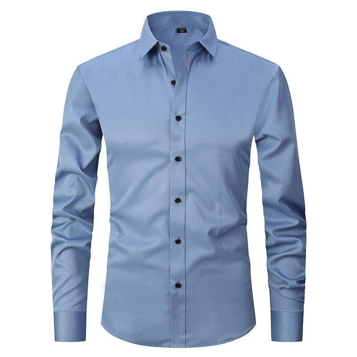 Men's Wrinkle-Free Stretch Dress Shirt | ventumra