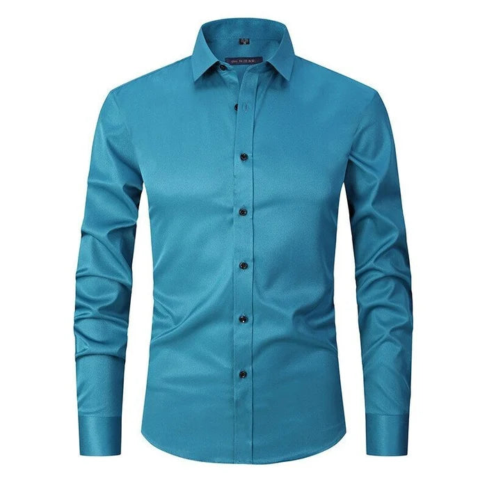 Men's Wrinkle-Free Stretch Dress Shirt | ventumra