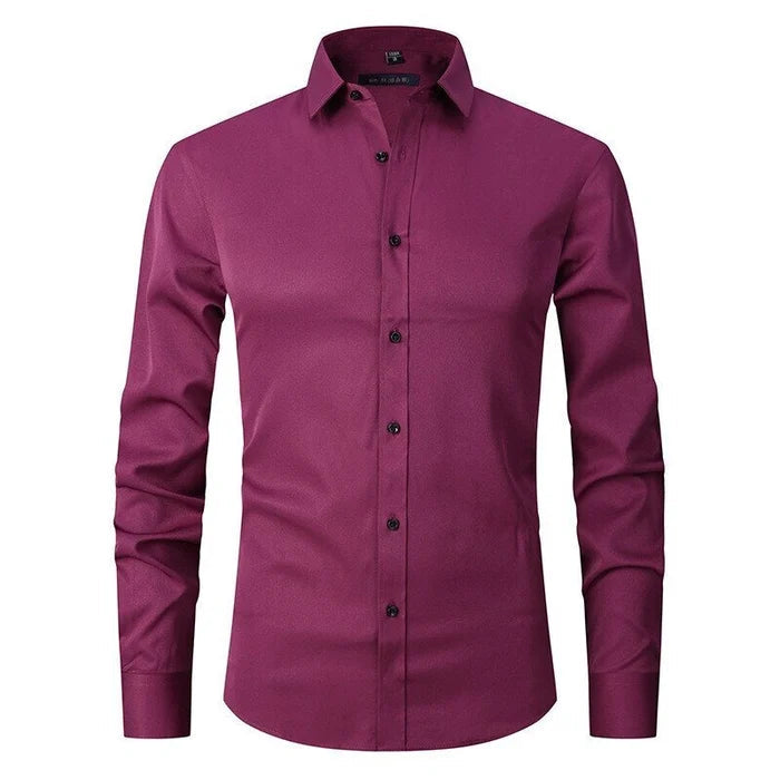 Men's Wrinkle-Free Stretch Dress Shirt | ventumra