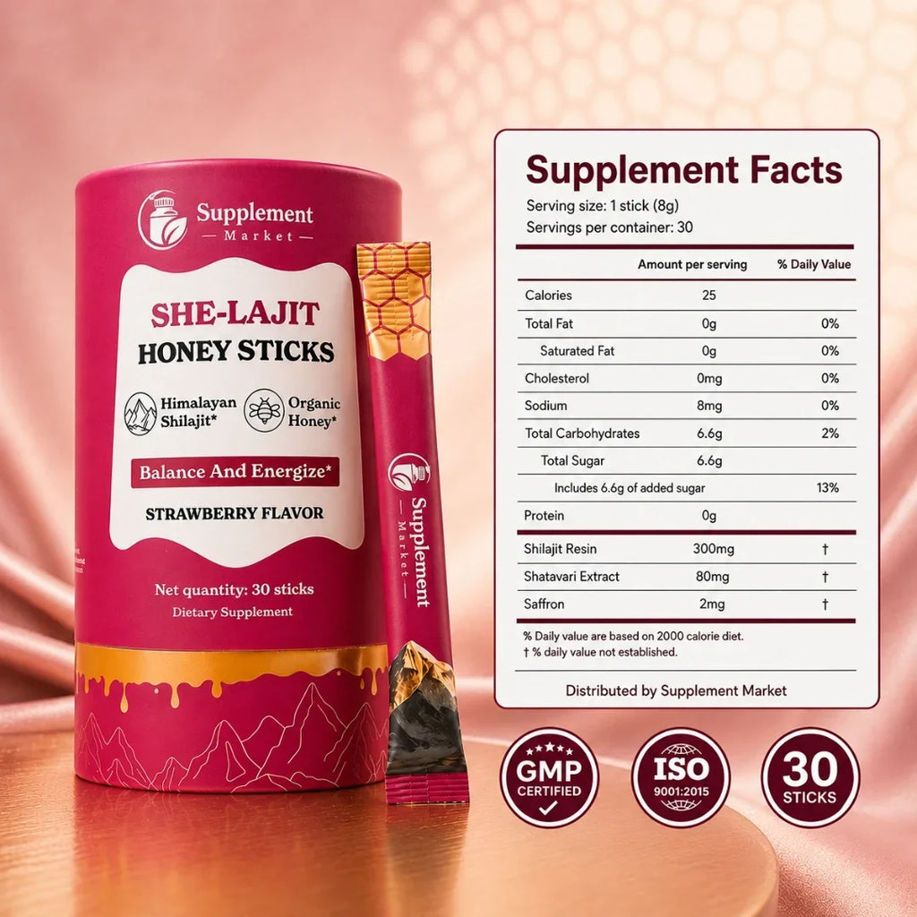 SHE-Lajit mézes rudak: hormonális egyensúly, tartós energia és hangulattámogatás
