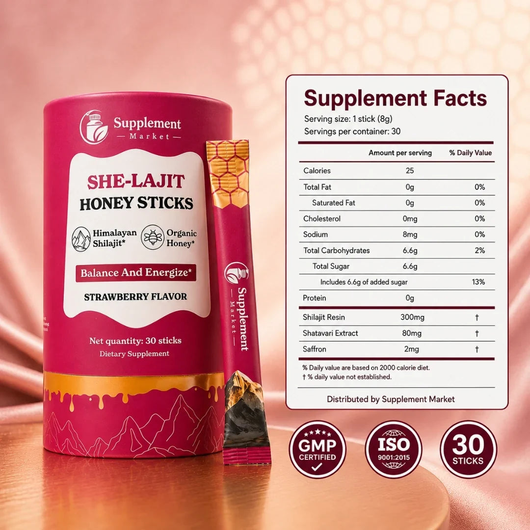 SHE-Lajit mézes rudak: hormonális egyensúly, tartós energia és hangulattámogatás