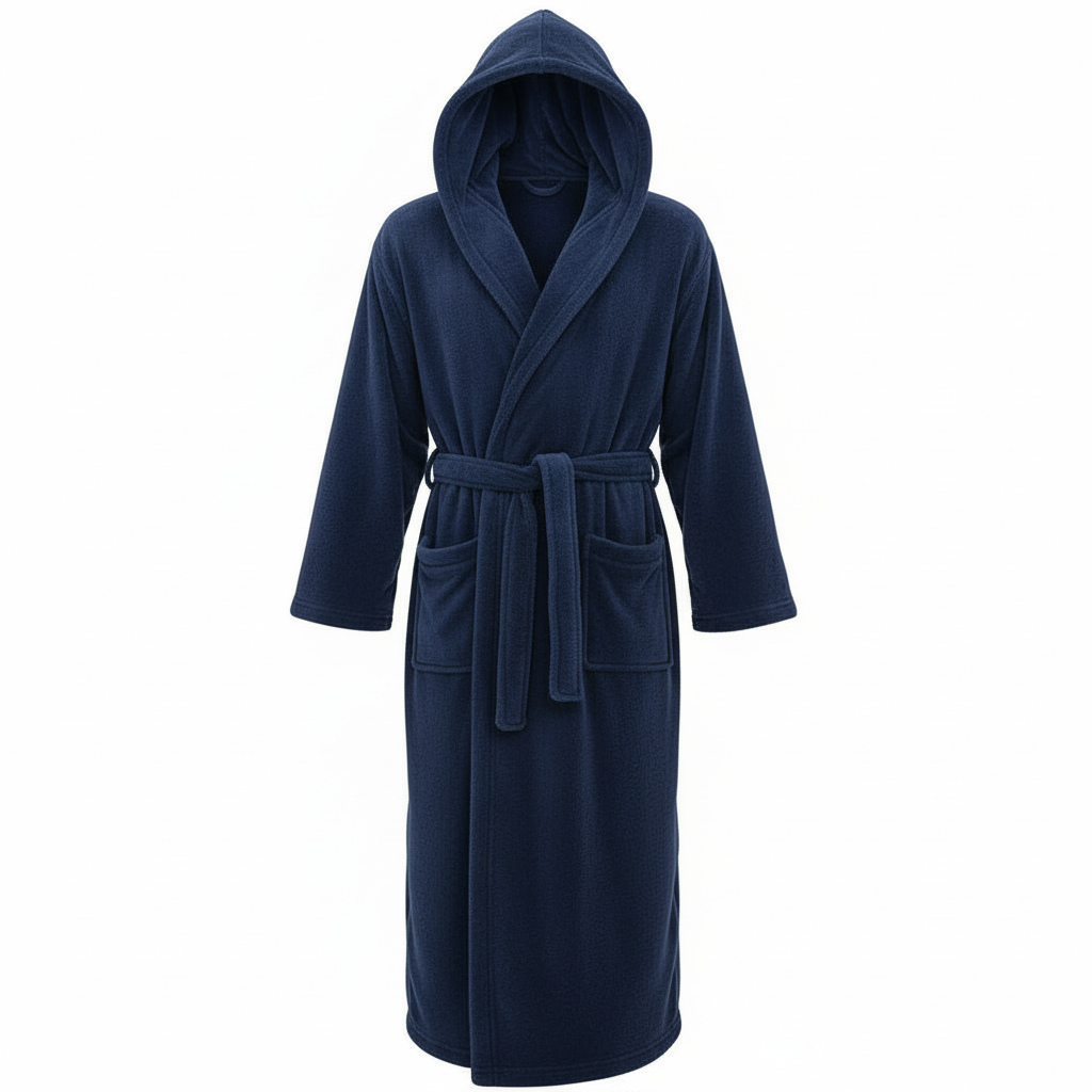HoodedChill Men's Hooded Bathrobe Premium High-Loft Fleece Robe for Thermal Comfort | ventumra