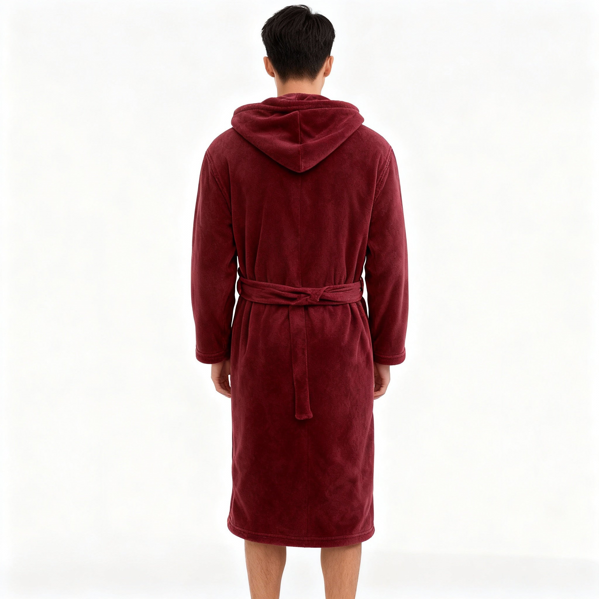 HoodedChill Men's Hooded Bathrobe Premium High-Loft Fleece Robe for Thermal Comfort | ventumra