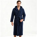 HoodedChill Men's Hooded Bathrobe Premium High-Loft Fleece Robe for Thermal Comfort | ventumra