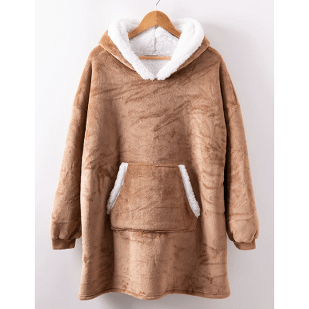 CozyNest Fleece Hoodie Blanket — Mobile Sleeping Quilt Hybrid