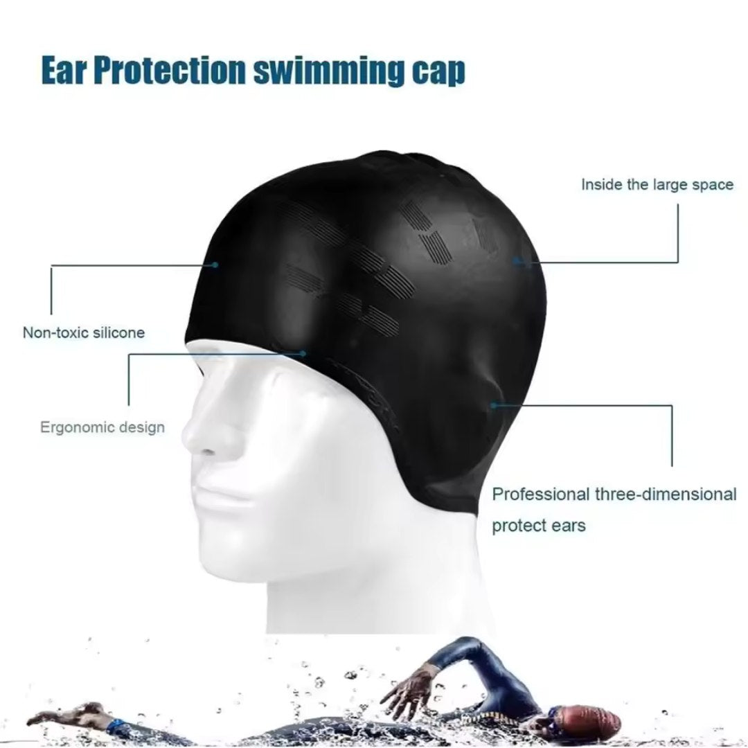 HydroFit Silicone Swim Cap - Ear Protection | ventumra
