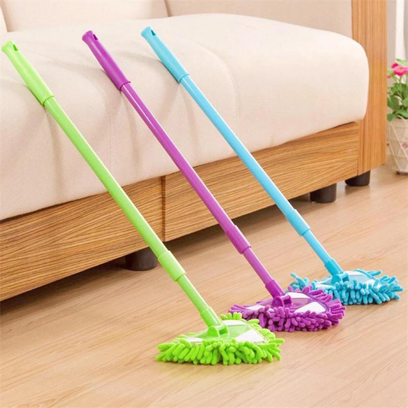 Triangular Floor Mop with 180° Swivel and Adjustable Handle