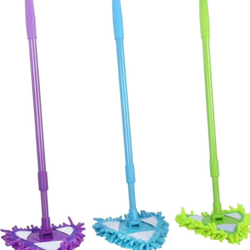 Triangular Floor Mop with 180° Swivel and Adjustable Handle