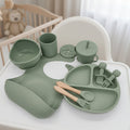 Ensemble repas pour bébé BrightNest — Vaisselle sans BPA adaptée aux enfants, prises antidérapantes intégrées sur le dessous