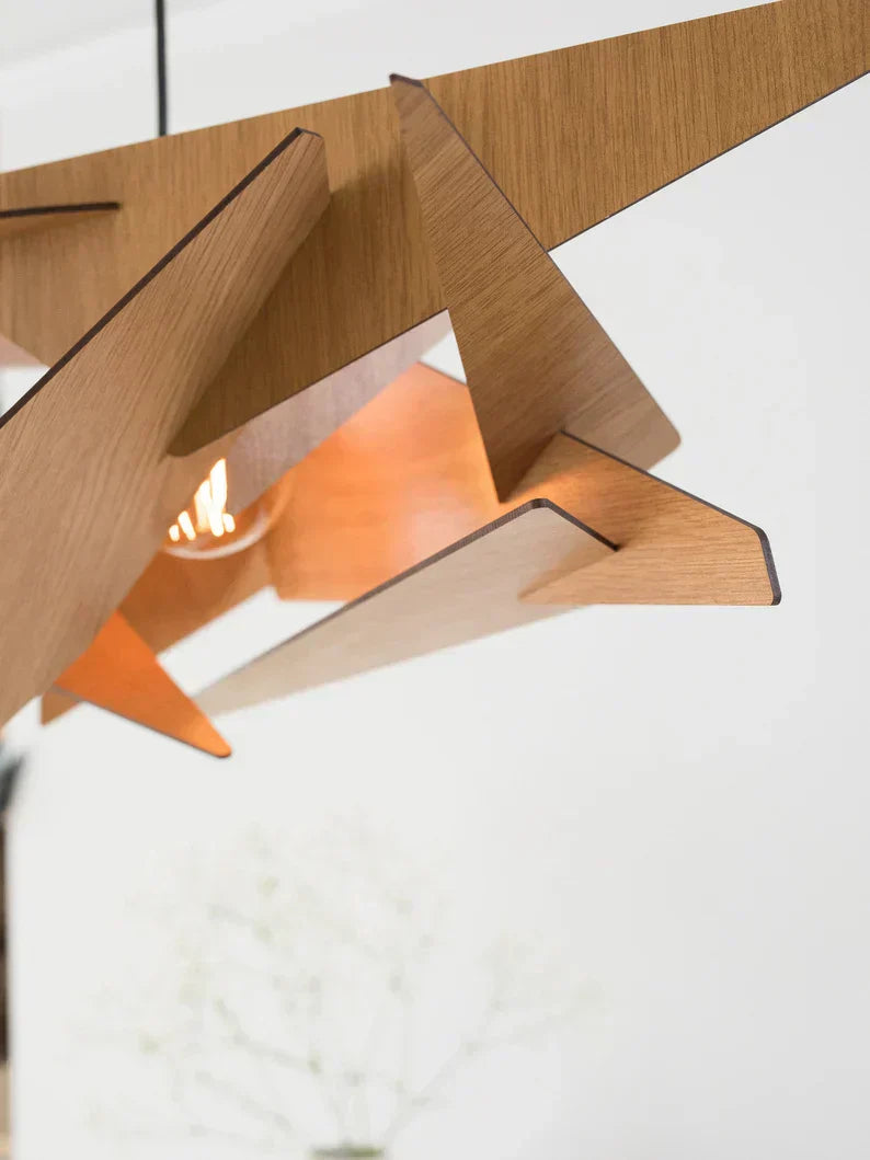 LyraWood Contemporary Pendant Light Handmade in Greece
