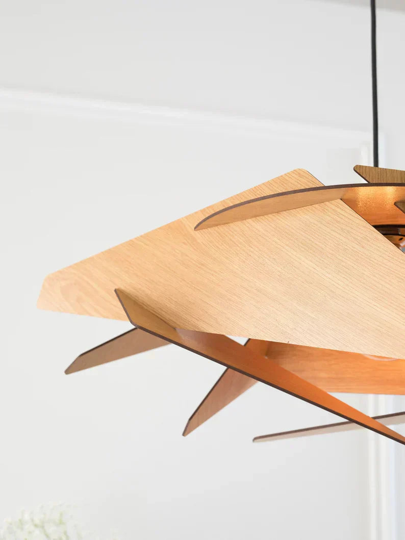 LyraWood Contemporary Pendant Light Handmade in Greece