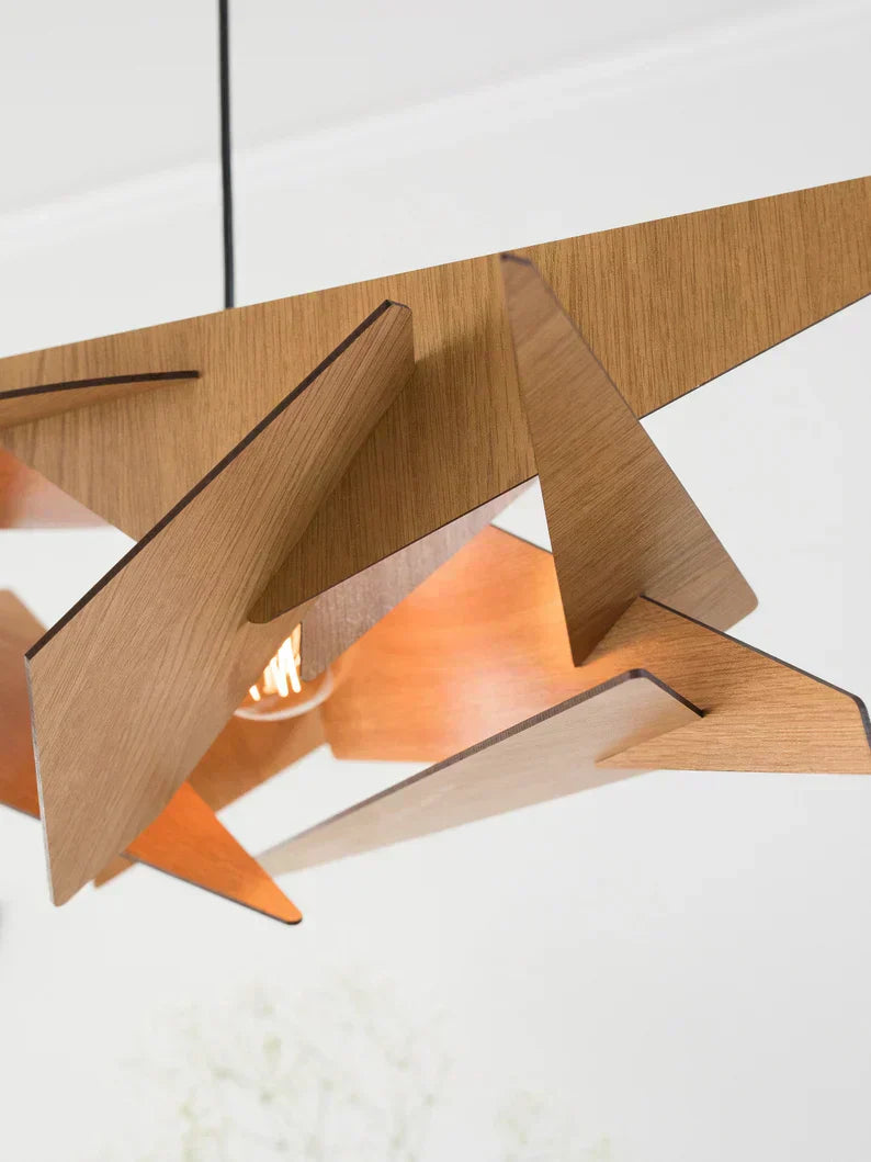 LyraWood Contemporary Pendant Light Handmade in Greece