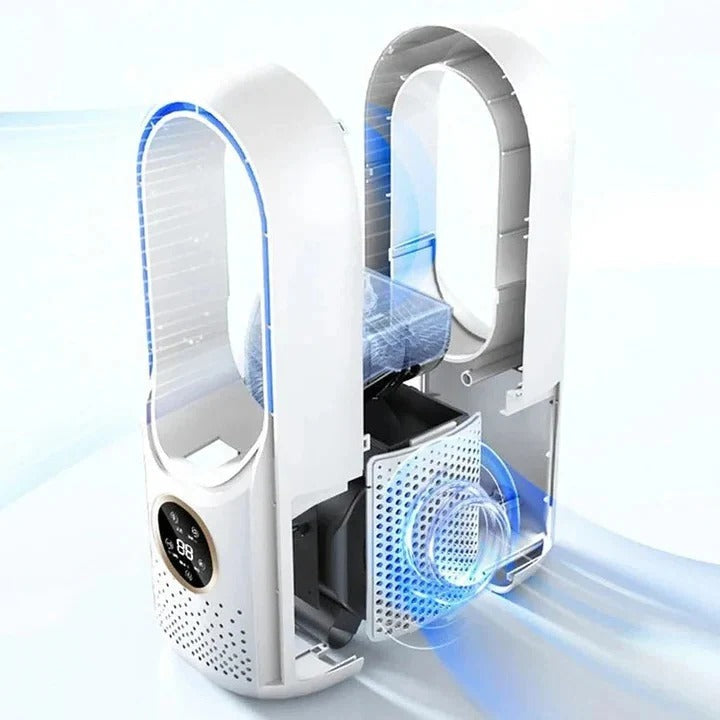 Portable Bladeless Air Conditioner Fan — Quiet Cooling Breeze