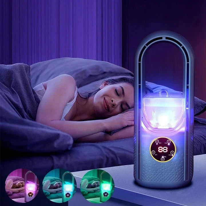 Portable Bladeless Air Conditioner Fan — Quiet Cooling Breeze