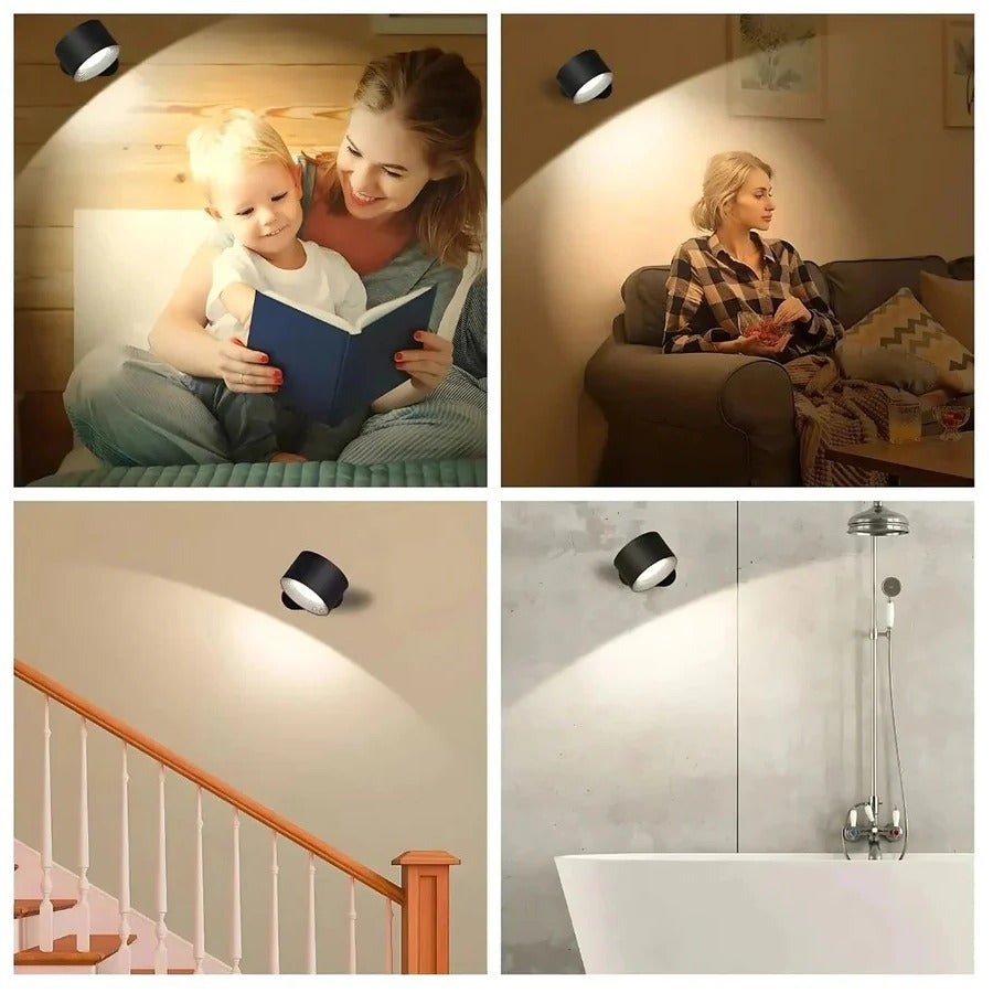 Dobíjecí magnetické nástěnné světlo - nastavitelná rotace o 360°