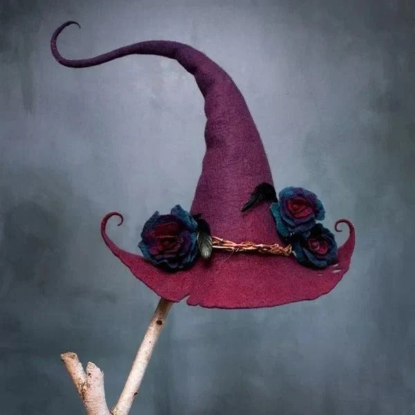 Halloween Felt Witch Hat — Costume Accessory for Parties