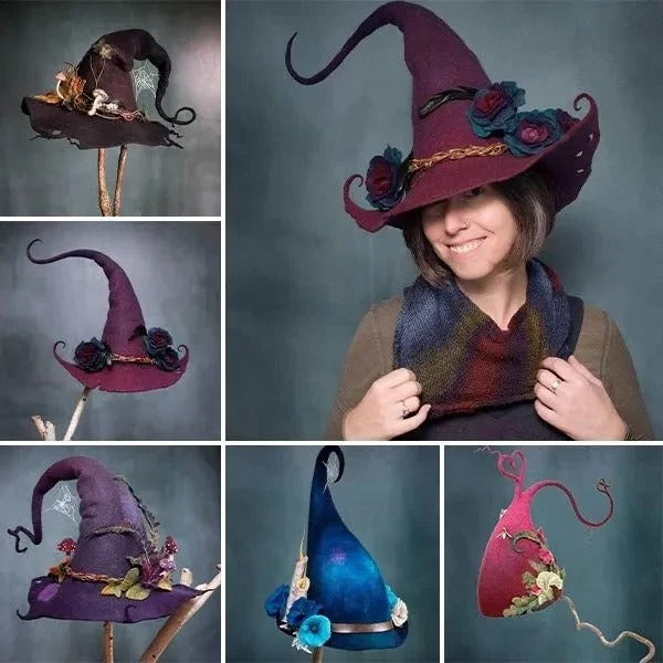 Halloween Felt Witch Hat — Costume Accessory for Parties