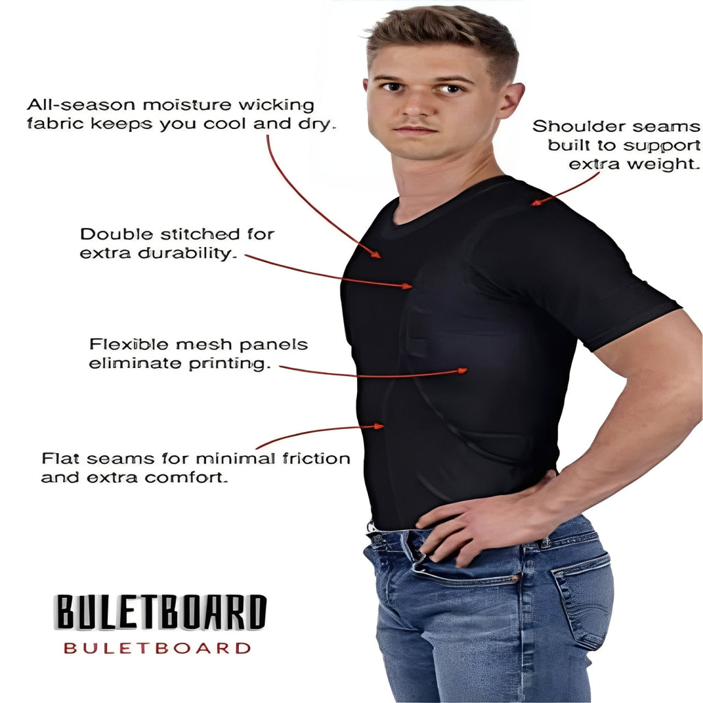 Unisex-kompressionsbluse — to skjulte lommer, komfort hele dagen