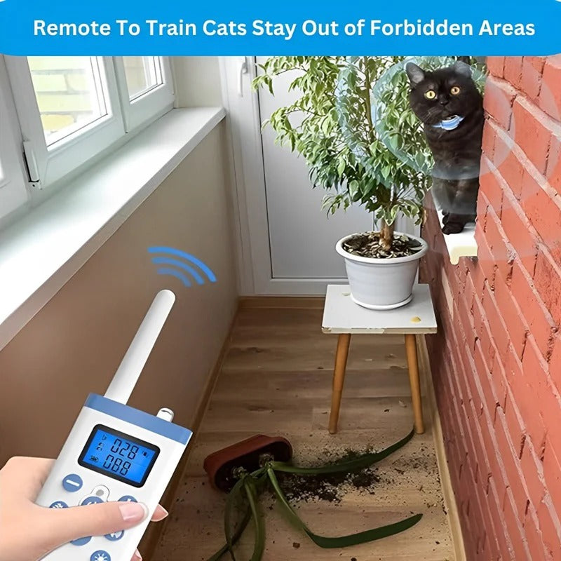 Adjustable Cat Feedback Collar — Sound & Vibration Modes