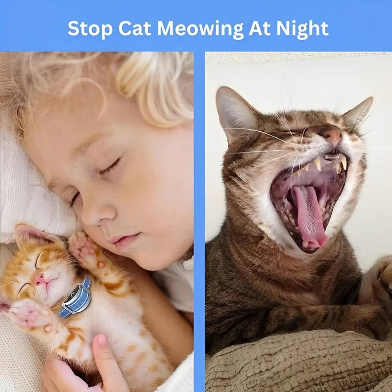 Adjustable Cat Feedback Collar — Sound & Vibration Modes