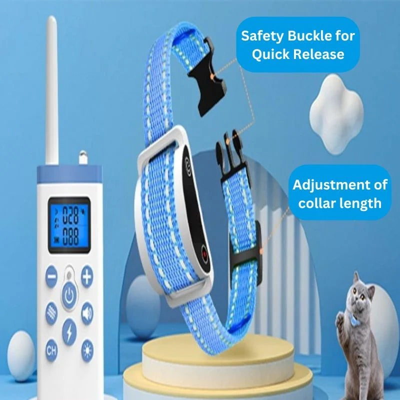 Adjustable Cat Feedback Collar — Sound & Vibration Modes