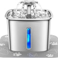 Fuente automática de agua de acero inoxidable para mascotas - circulación silenciosa