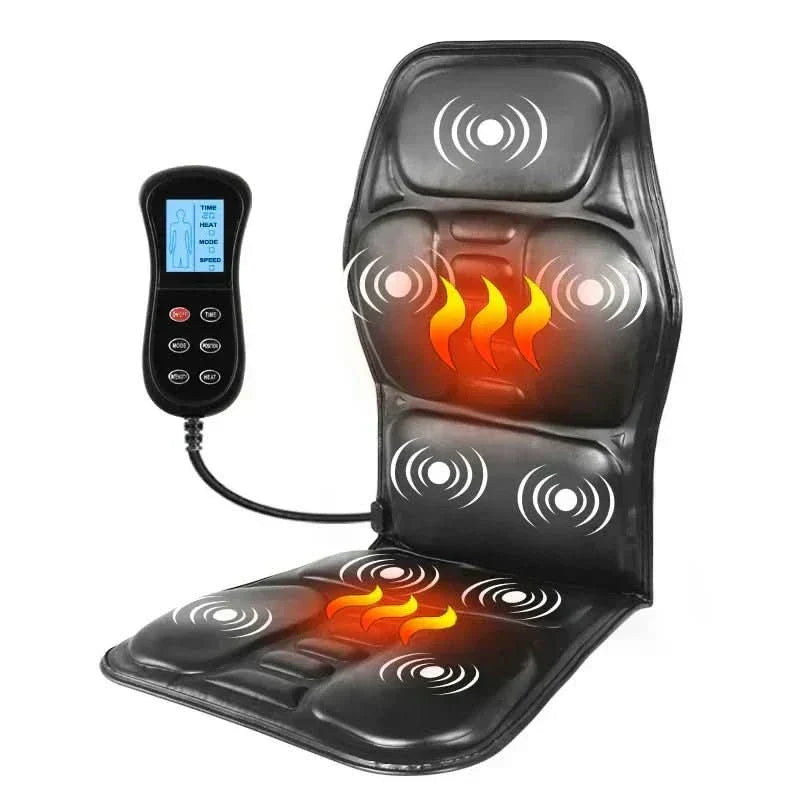 CalmCushion Electric Back Massage Cushion — Corded Vibration & Heat Function