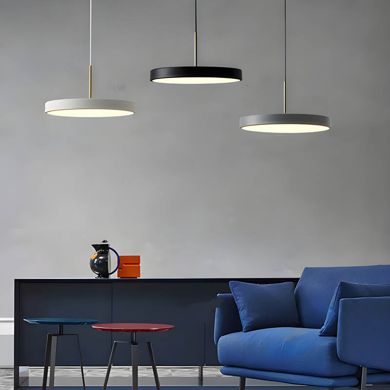 LumaDisk LED Pendant Light With Adjustable Cord Modern