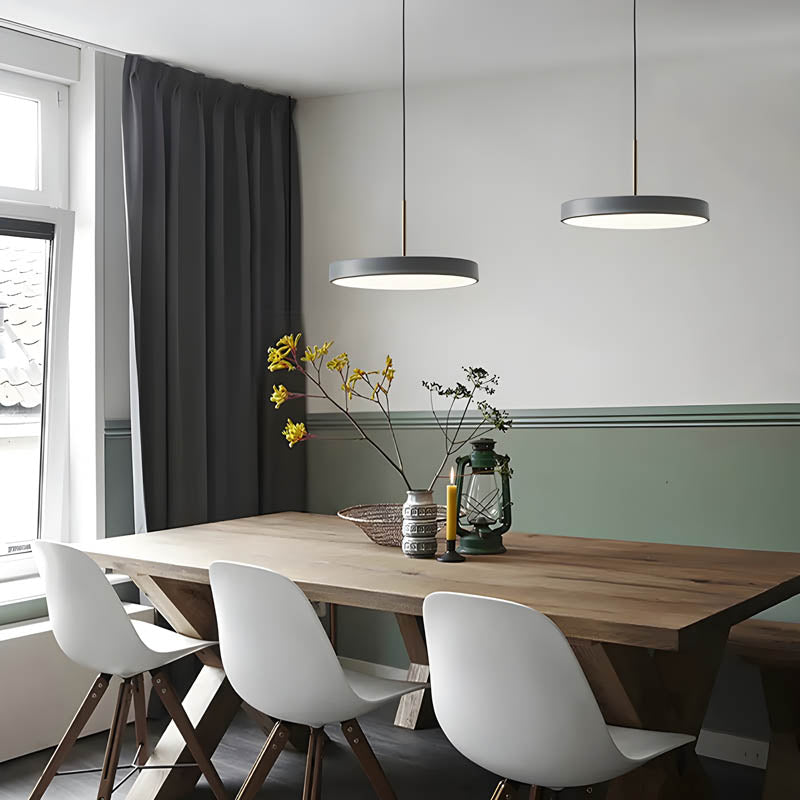 LumaDisk LED Pendant Light With Adjustable Cord Modern