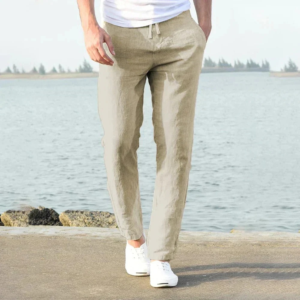 Pantaloni de in pentru bărbați — croială lejeră și ușoară pentru primăvară și vară